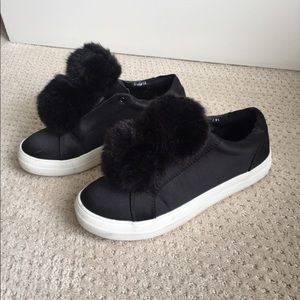 Mossimo Black Pom Pom Sneakers